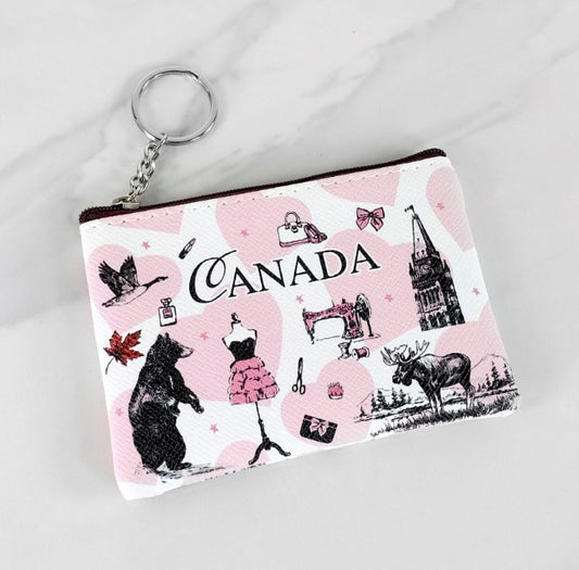 Pink Canada Coin Purse