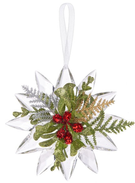 Mistletoe Crystal Star Snowflake