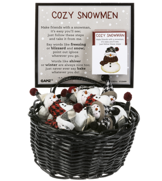 Cozy Snowman in a Basket