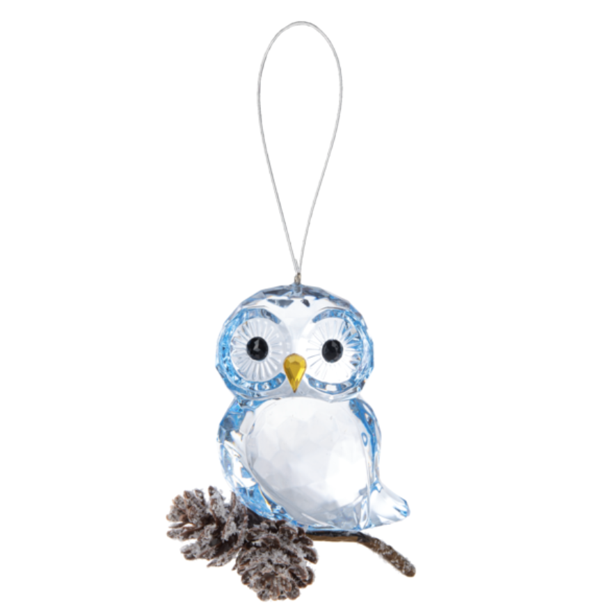 Winter Pinecone Owl Ornament