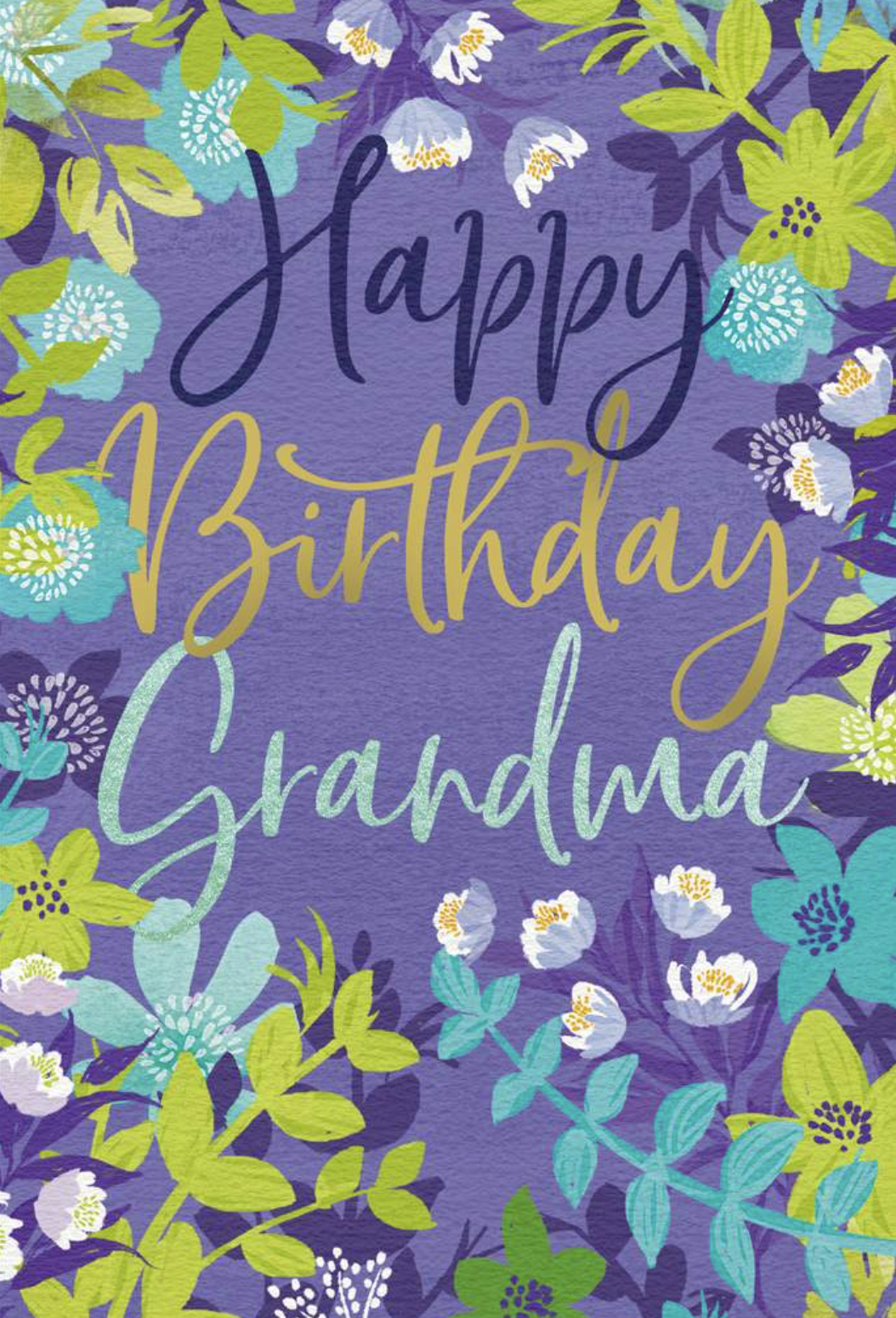 Happy Birthday Grandma Floral Card