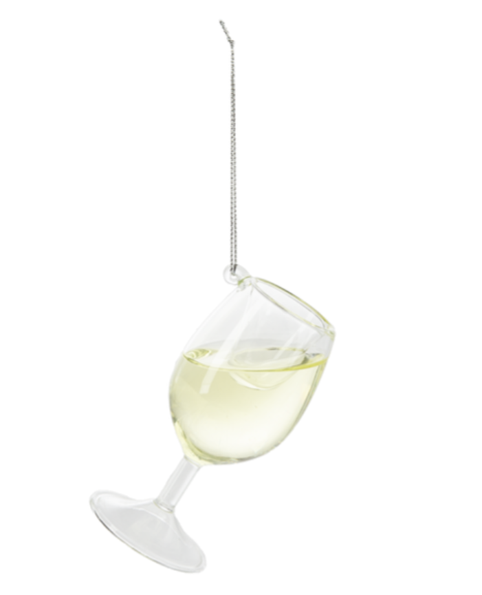 Cheer Donnay Wine Glass Ornament