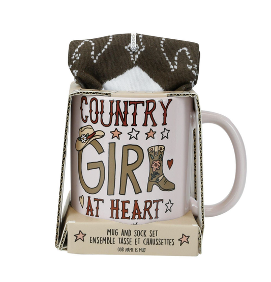 Country Girl Mug Sock Set