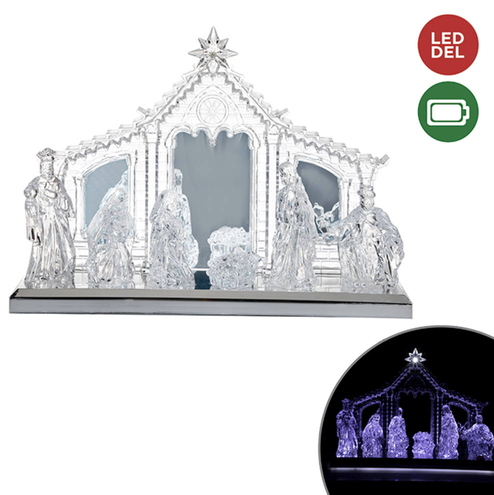 Acrylic Light up Musical Nativity