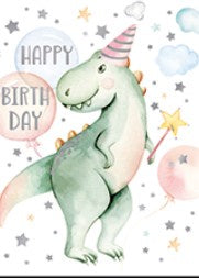 Dinosaur Happy Birthday Mini Card