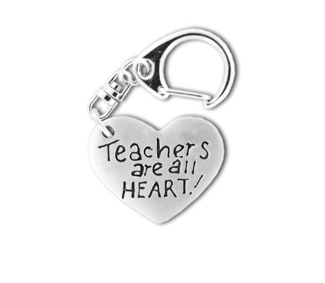 Teachers are all heart Keychain