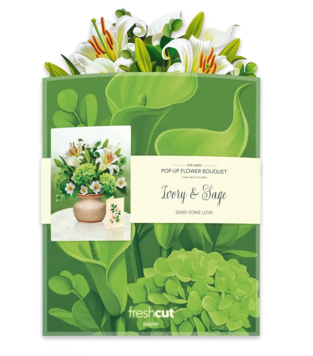 Ivory and Sage Pop-Up Card
