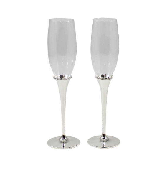 2pc Tiffany Toasting Flutes