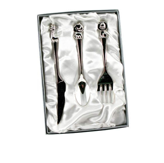 3 Pc. Kids Silver Cutlery Set