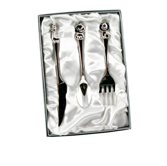 3 Pc. Kids Silver Cutlery Set