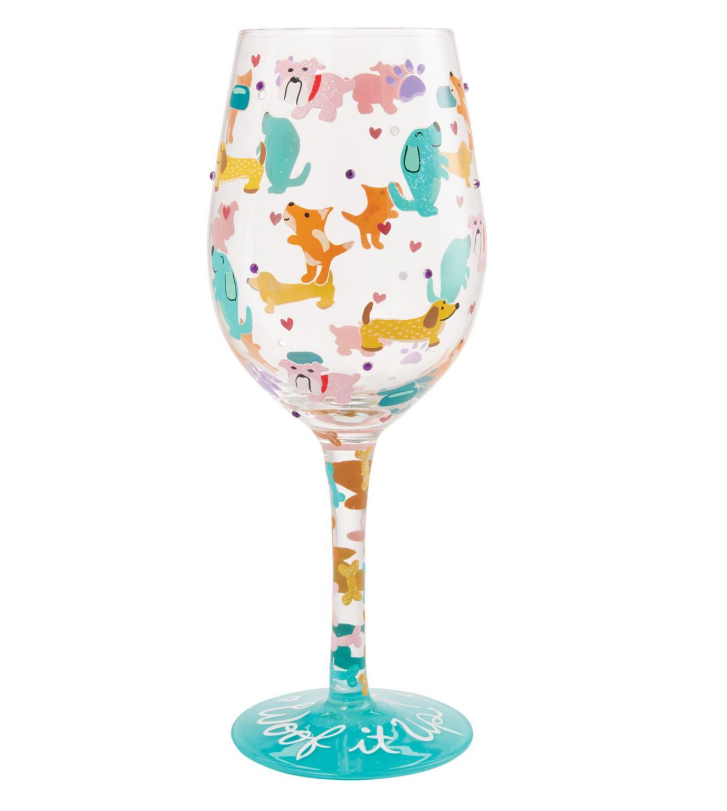 Woof it Up Wine Glass