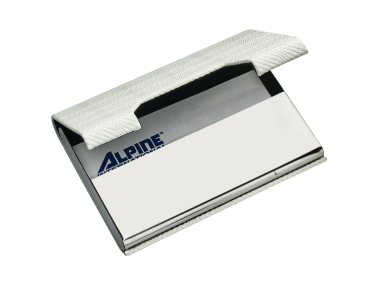 White Business Card Holder
