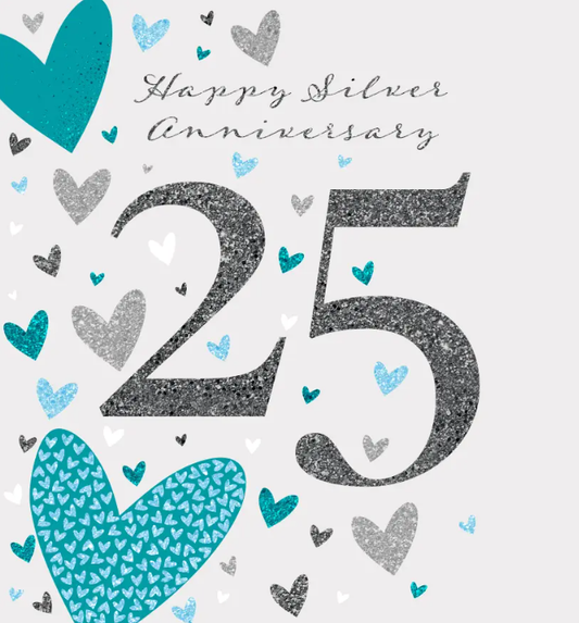 Happy Silver Anniversary 25 Card