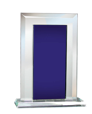 Glass Mirror Blue 8″ (Engraving Included)