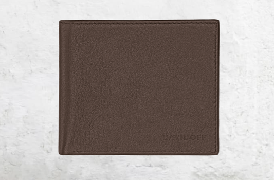 ESSENTIALS Brown Leather 2 Pocket Wallet