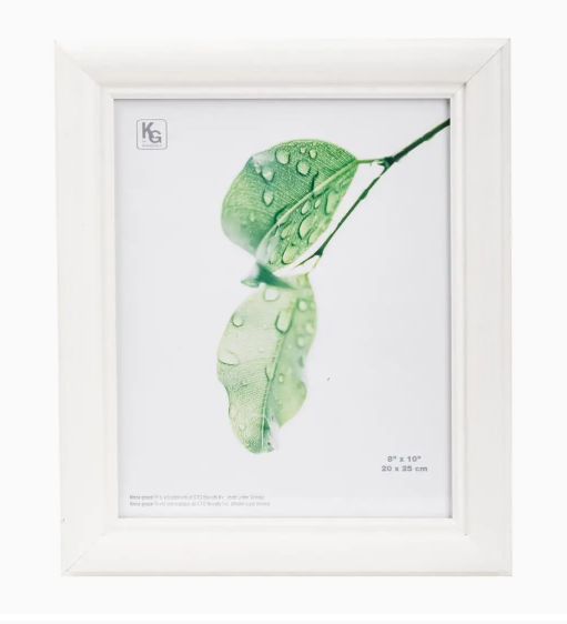 8X10" Photo Frame - White Wood