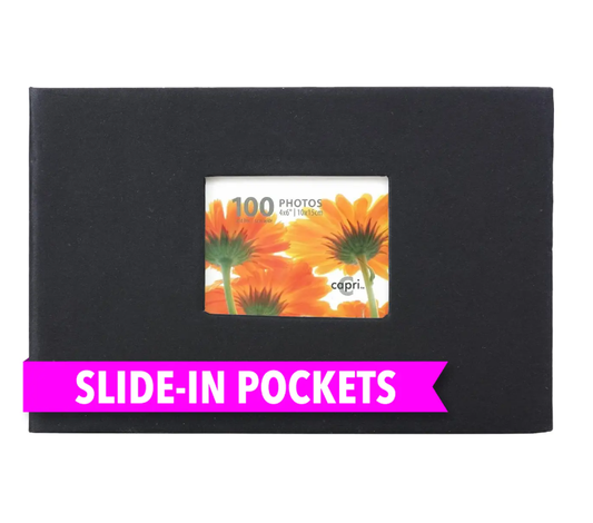 100 Pocket 4X6 Photo Album with Window & Dust Jacket