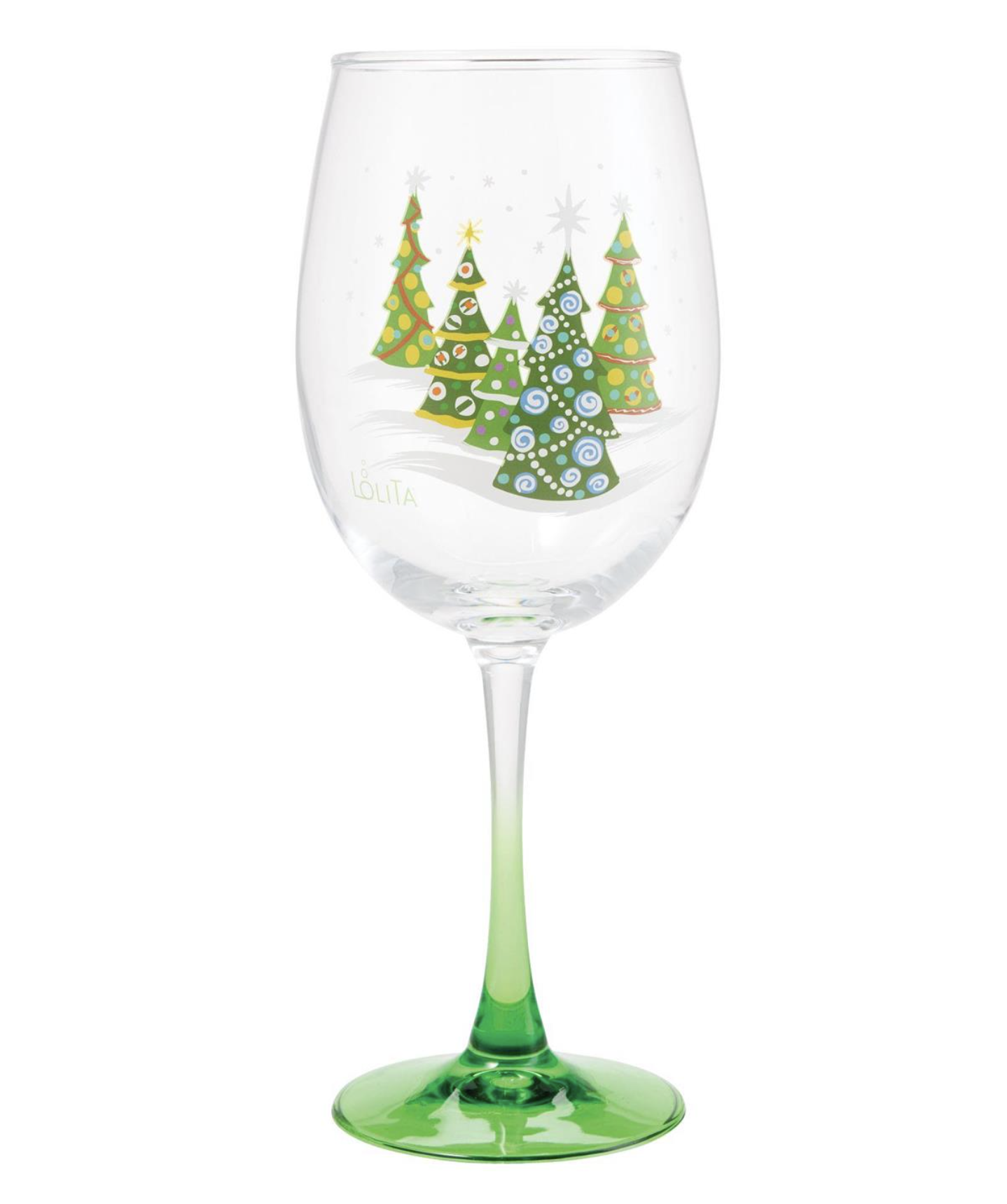 Celebrations Christmas Trees Wine Glass
