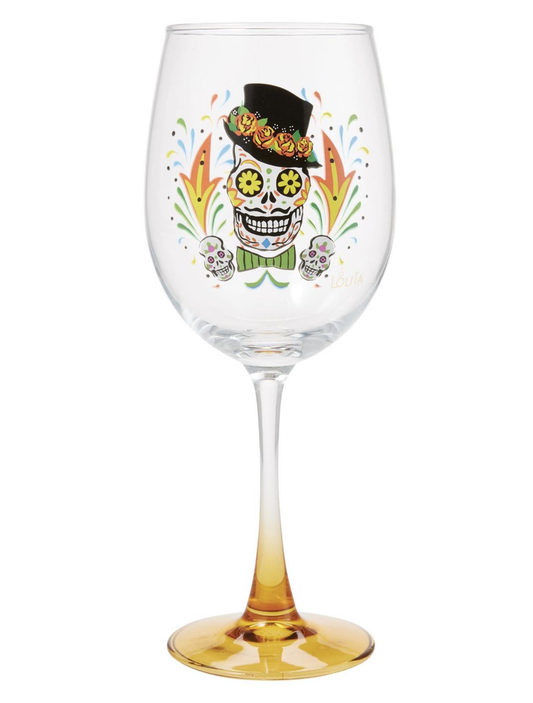 Celebrations Sugar Skull Wine Glass