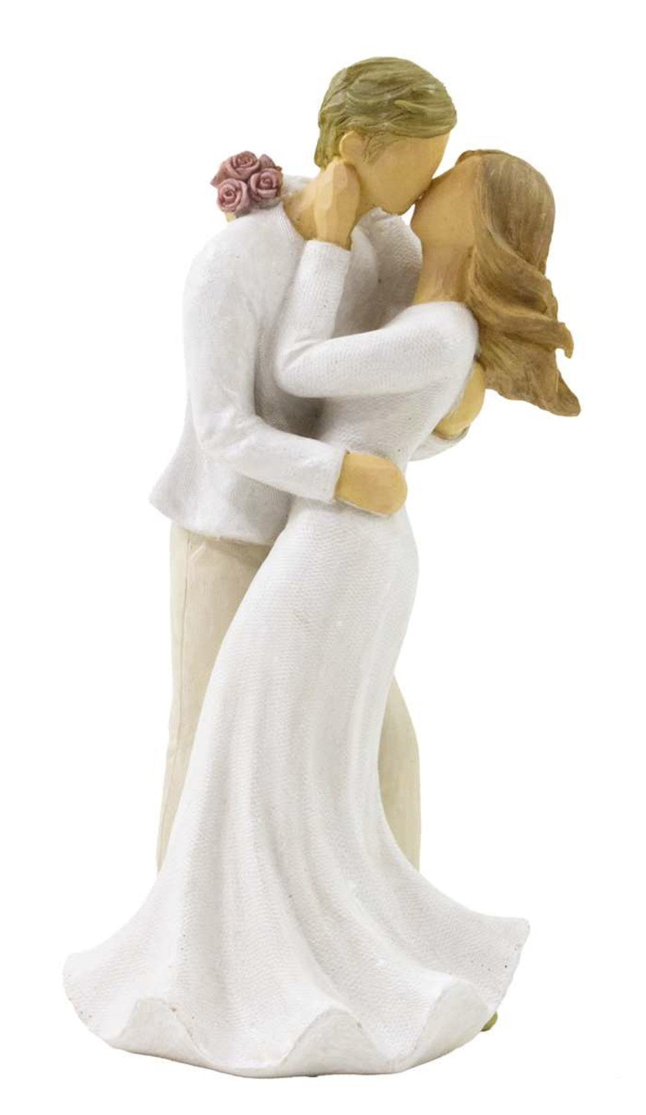 RESIN COUPLE KISSING FIGURINE