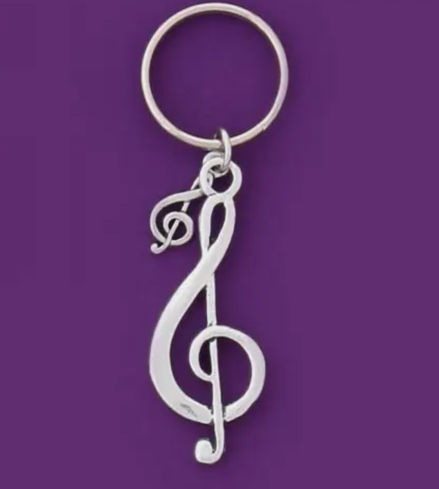 Treble Clef Keychain
