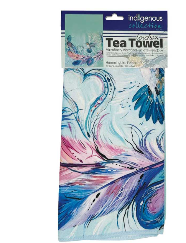 Hummingbird Feathers Microfiber Tea Towel