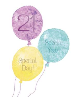 Special 21 Birthday Card