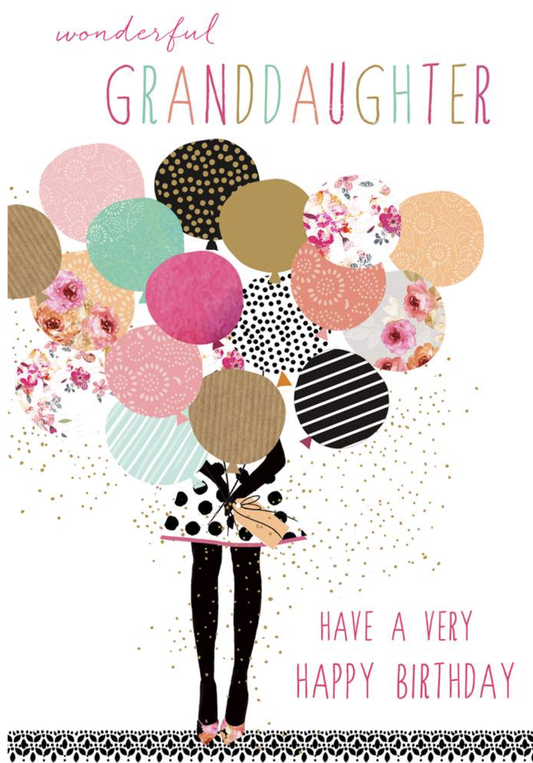 Wonderful Granddaughter Birthday Card