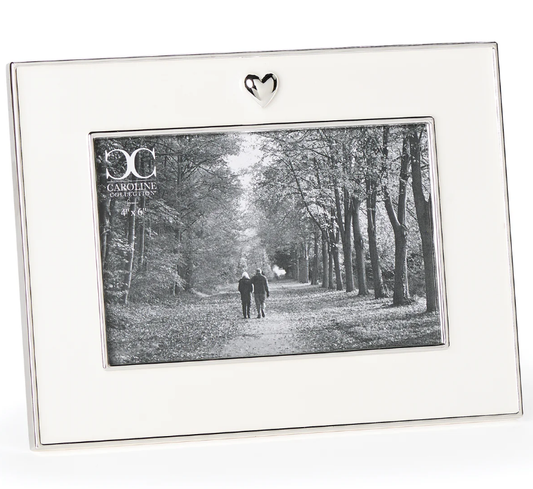 Silver Heart Frame 4x6"