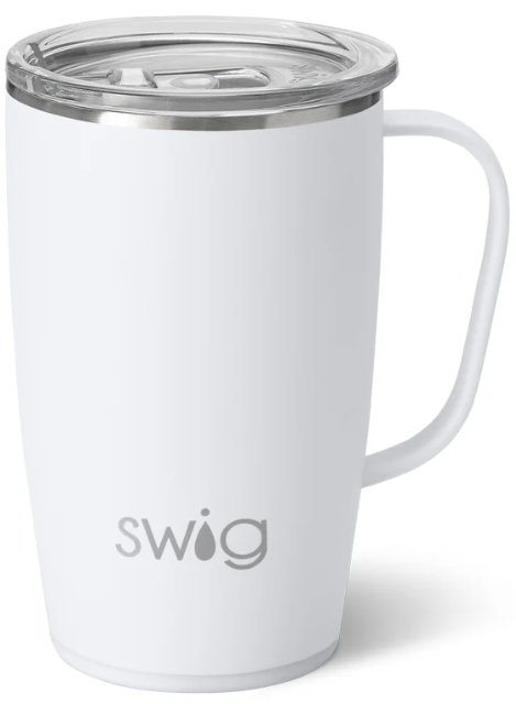 Swig White Travel Mug 18oz