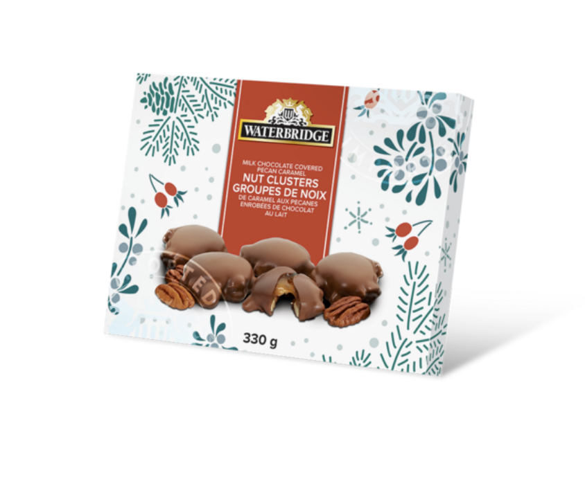 Waterbridge Pecan Caramel Chocolate Clusters