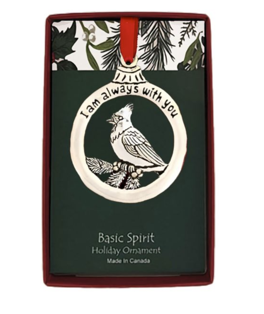 Pewter Cardinal Always With You Ornament
