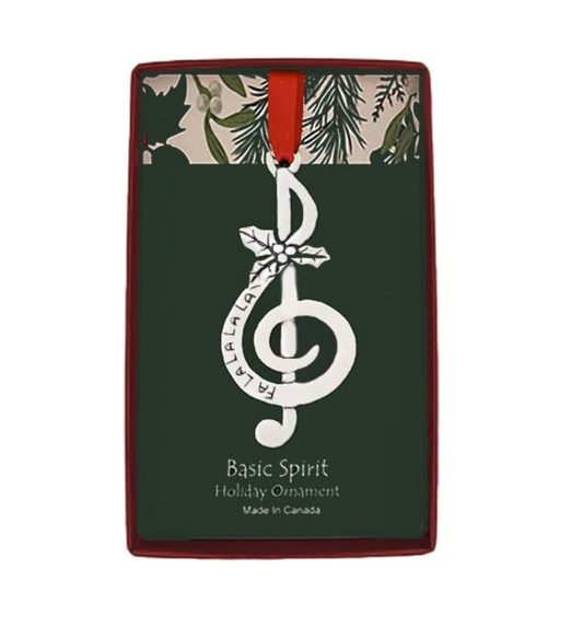 Treble Clef Holiday Ornament