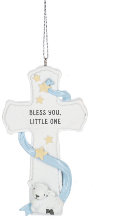 Baptism Ornament - Bless You Little One