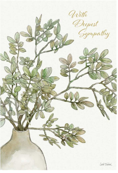 Potted Leaves Sympathy Card