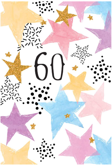 Stars 60th Birthday Card