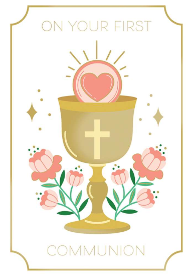 Chalice & Flowers Communion Card
