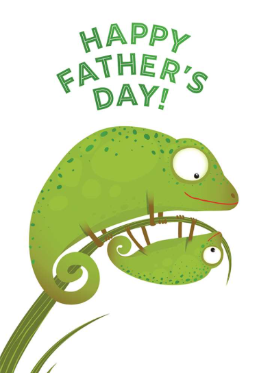 Chameleons Father's Day Card