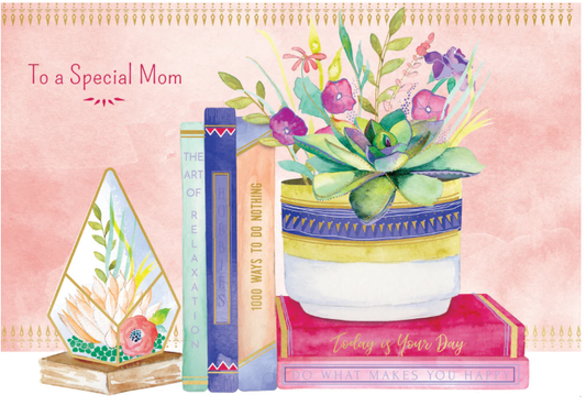 Terrarium & Books Mother's Day Card