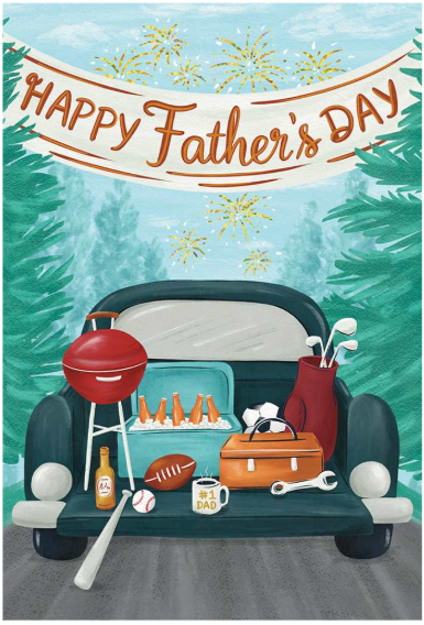 Packed Pickup Truck Father's Day Card