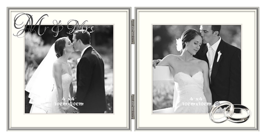 4x4 DOUBLE FRAME- 'MR '"' MRS'