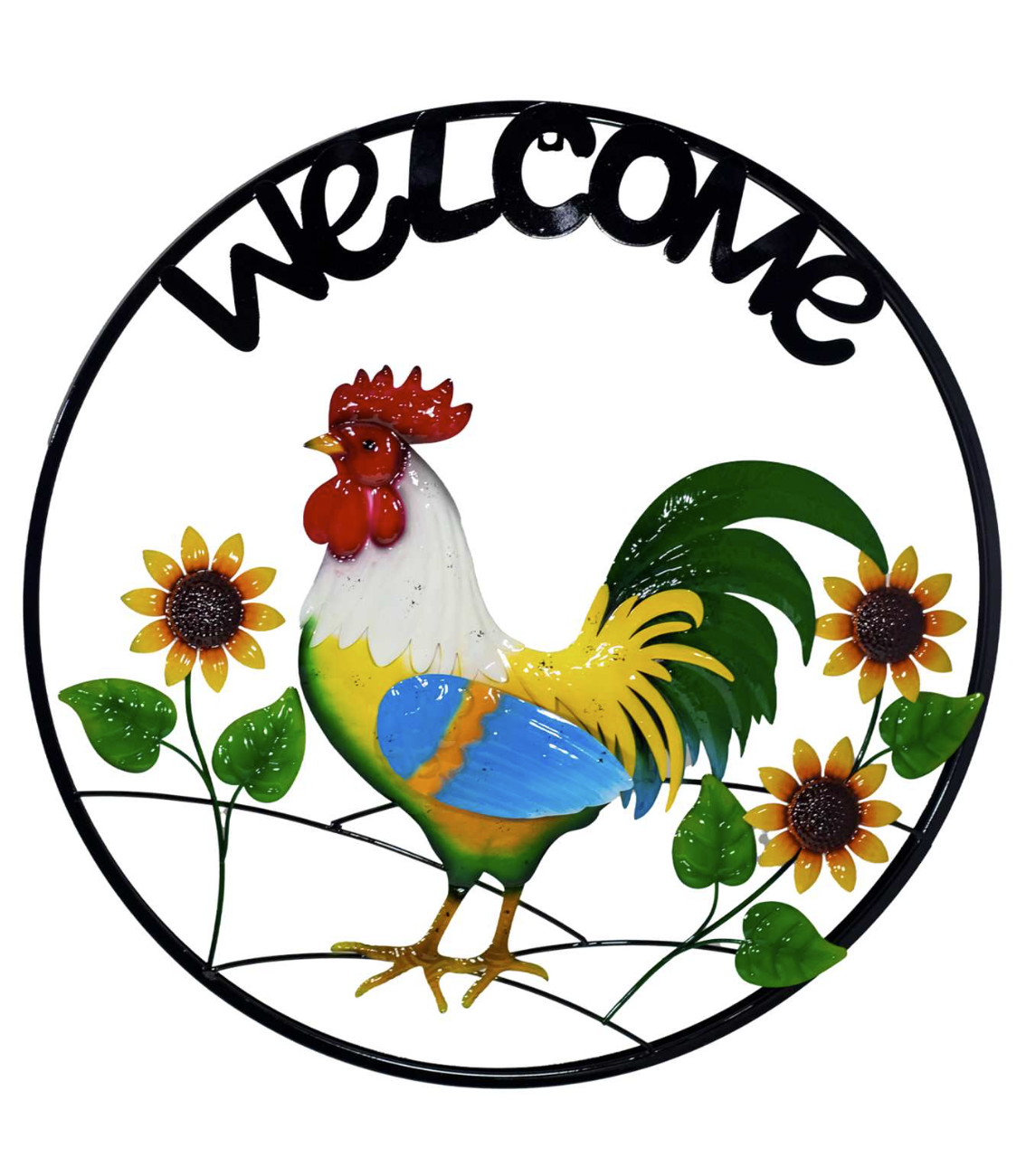 METAL ROOSTER 'WELCOME' SIGN
