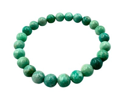 Gemstone 8 mm Round Bracelet-Amazonite