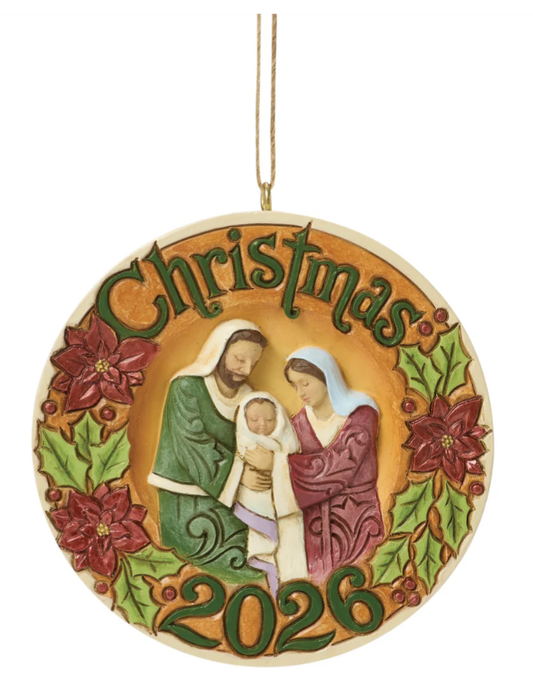 Dated 2026 Holy Family Ornament