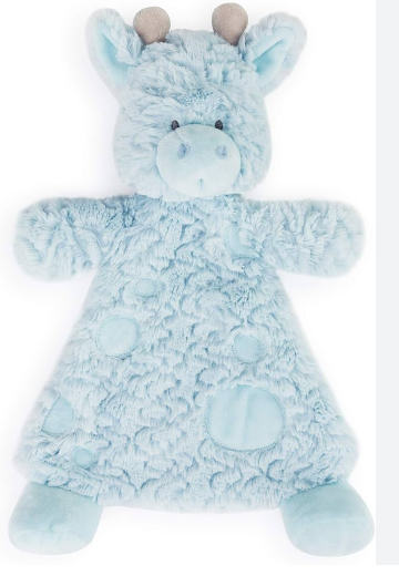 Blue Giraffe Rattle Blanket