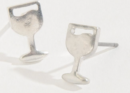 Wine Glass Stud Earrings