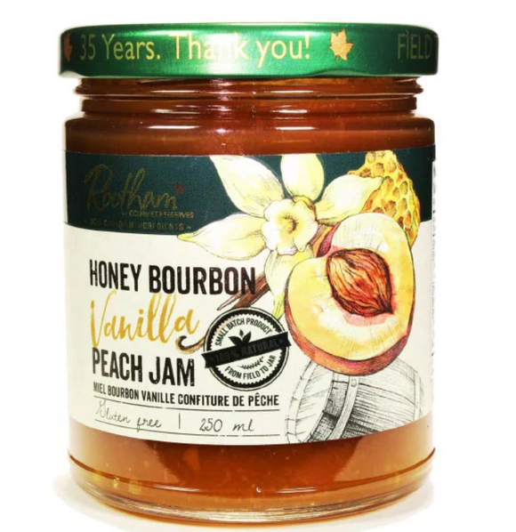 Rootham - Honey Bourbon Vanilla Peach Jam 250ml