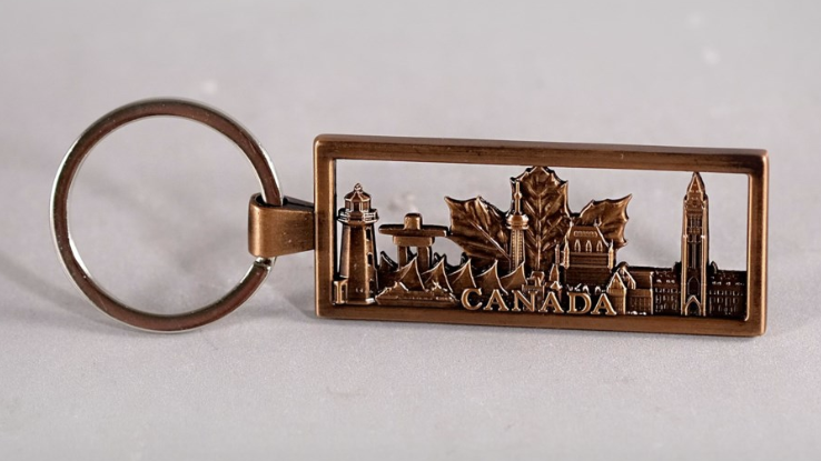 Canada Scene Keychain - Copper