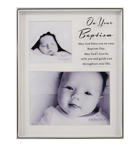 Silver Plated Baptism  Collage Frame