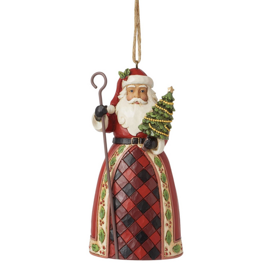 Highland Glen Santa Staff Ornament